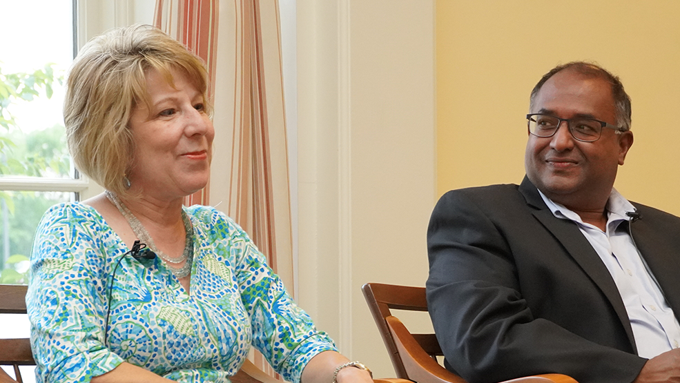 Joan Finnegan Brooks and Jayaraj Rajagopal.