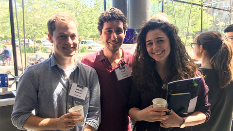 Henry Bushnell, Elad Sintov, and Alanna Gannon smiling at the camera