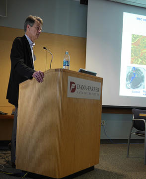 HSCI Executive Director, Brock Reeve, welcomes scientists to HSCI's MSC Colloquium.