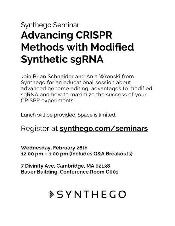 Synthego Lunch and Learn Seminar image
