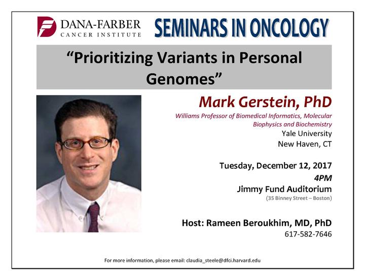 Mark Gerstein flyer image