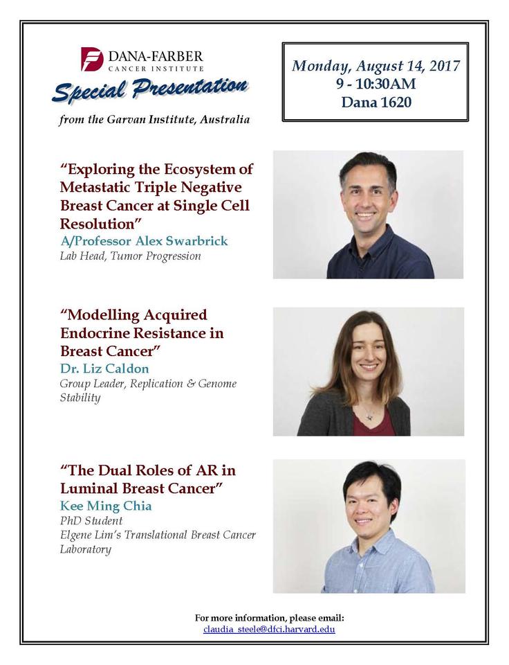 Garvan Institute flyer image