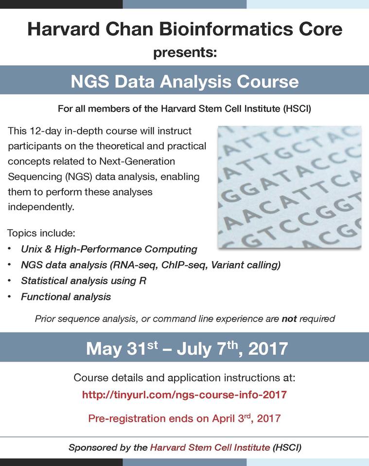 NGS Course Announcement flyer
