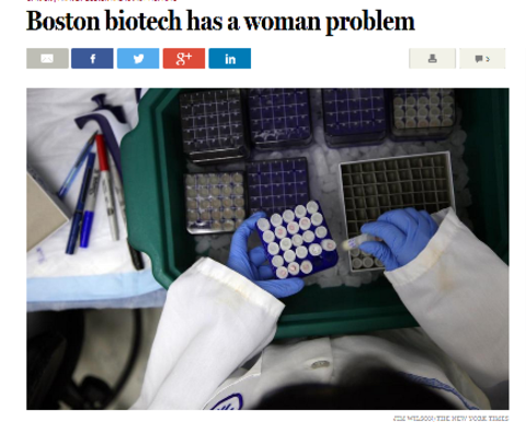 Boston biotech woman problem image